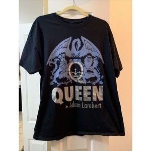 Queen & Adam Lambert 2017 Tour Concert Band  Tee Shirt Size XL Black